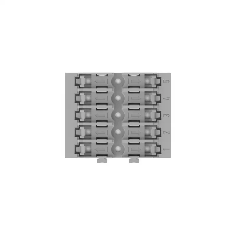 WAGO 221-2525 montážny adaptér pre spojovacie svorky série 221, balenie 5 ks, sivý