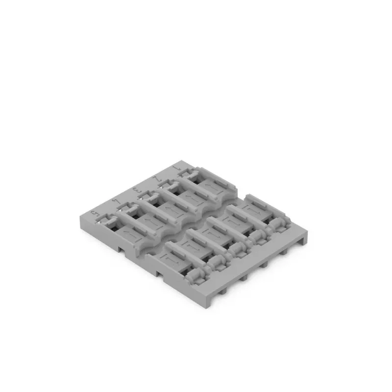 WAGO 221-2525 montážny adaptér pre spojovacie svorky série 221, balenie 5 ks, sivý