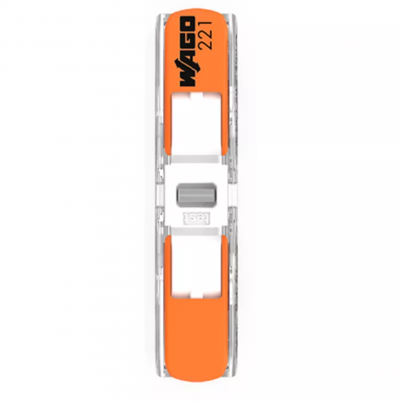 WAGO 221-2401 Inline spojovacia svorka, 2-vodičová, 0,2-4 mm², 600 ks, transparentná/oranžová