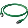 EasyLan DualBoot Push Patch Cable Cat.6A S/FTP zelený 7,5 m