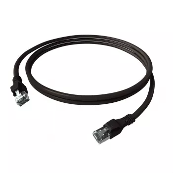 EasyLan saCon EasyLan DualBoot Patch kábel S/FTP čierny 0,50m Cat.6A - EasyLan DualBoot PushPull IP20 Patch kábel - Cat.6A (trieda EA)