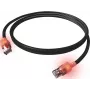 EasyLan DualBoot LED patch kábel RJ45 S/FTP Cat.6A (Class EA) so SaCon konektorom LSOH čierny 7,5 m
