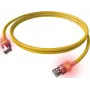 EasyLan DualBoot LED patch kábel RJ45 S/FTP Cat.6A (Class EA) s konektorom saCon, LSOH, žltý, 7,5 m