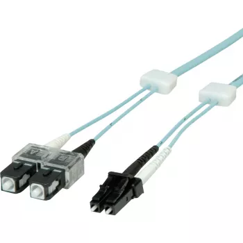 EasyLan optický patch kábel SC Duplex na LC Duplex Multimode OM3 2m aqua
