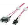EasyLan FO LED Patch Cord Premium, Duplex - LC Multi-Mode (M) na SC Multi-Mode (M) - 3 m - Fiber Optic - Duplex - 50/125 µm - OM4 - Heather Violet (RAL 4003)