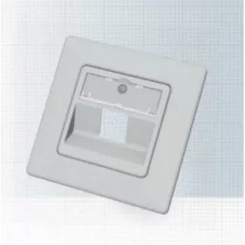 EasyLan CKVDUSL1R modulová krabica pre 1 modul, vrátane centrálnej dosky a krycieho rámika, 80 x 80 mm, biela