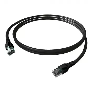 EasyLan FlexBoot Patch kábel Cat.6A S/FTP, čierna 1,50m