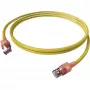EasyLan DualBoot LED Patch kábel RJ45 S/FTP Cat.6A (Class EA) s konektorom saCon - LSOH - žltý