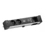 Bachmann Desk Rail - 2 m - interiér - typ E - hliník - plast - čierna - strieborná - 2 AC zásuvky