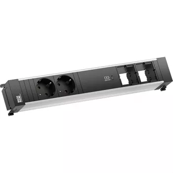 Bachmann POWER FRAME 2x zásuvka Schuko 1x USB-C nabíjačka 2x CM sloty 0,2m GST18