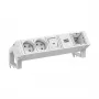 Bachmann DESK2 biela 2x UTE 1x vypínač 1x CM 0,2m RAL9010