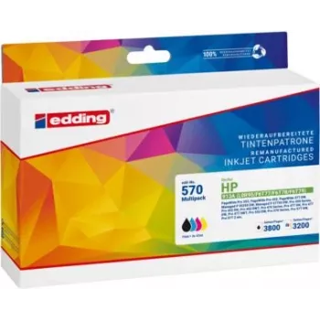 EDDING atramentová kazeta 18-570 kompatibilná HP 913A čierna/azúrová/purpurová/žltá 4-kusové balenie