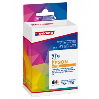 Edding kompatibilné atramentové kazety kombinované balenie náhrada Epson 503XL T09R1 čierna, azúrová, purpurová, žltá (balenie 4 ks) vysoká výťažnosť