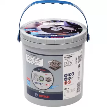 BOSCH POWERTOOLS PRO rezací kotúč na nerez a kov, Ø 125 mm, 100 ks vo vedre (otvor 22,23 mm, WA 60 T BF)