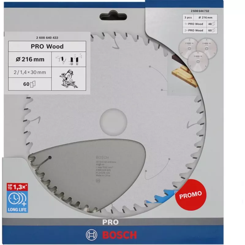 BOSCH POWERTOOLS PRO Wood pílový kotúč 216 mm (promo balenie 3 ks)