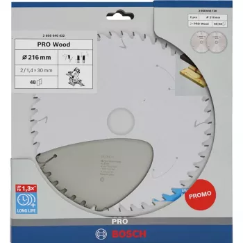 BOSCH POWERTOOLS PRO Wood pílový kotúč 216 mm (promo balenie 2 ks)