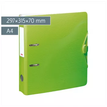 BRUNNEN WAVE zakladač s pákovým mechanizmom kiwi zelený plast 7 cm DIN A4
