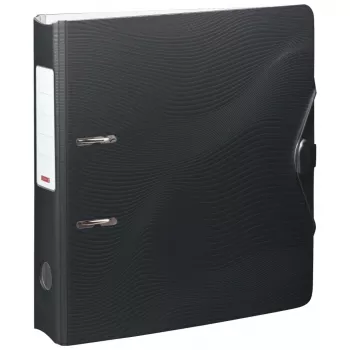 BRUNNEN WAVE pákový zakladač Onyx Black plast 7,0 cm DIN A4