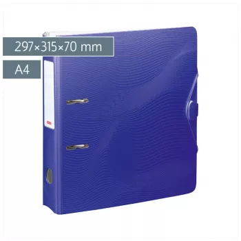 BRUNNEN WAVE zakladač s pákovým mechanizmom A4 70 mm modrý plast