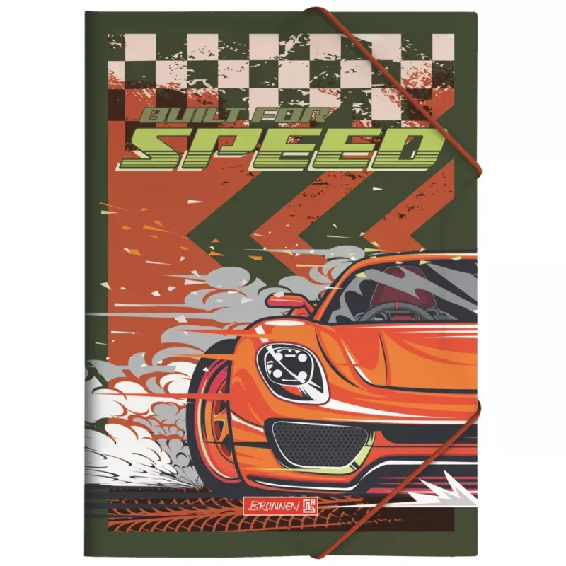 BRUNNEN Fast Wheels dokumentová mapa A4 červená/zelená