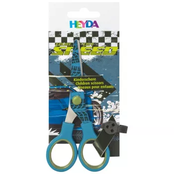 BRUNNEN Fast Wheels detské nožnice modré/zelené 13,0 cm