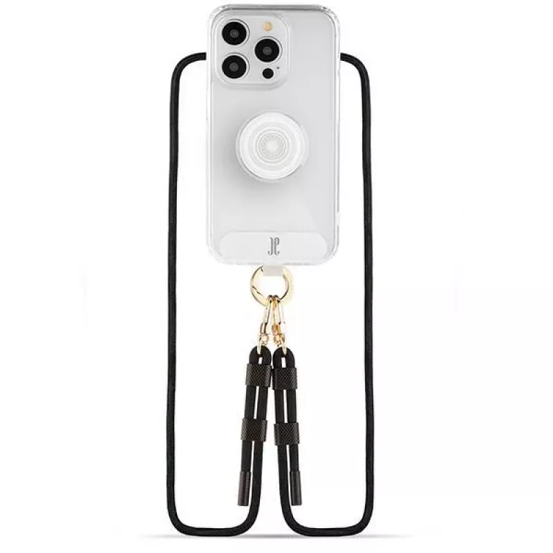 Just Elegance 3-in-1 PopGrip puzdro pre Apple iPhone 15 Pro 6,1 inch transparentná priehľadná