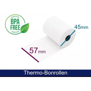 ARTDEV termorolka - 57mm x 25m, jadro 12mm, biela