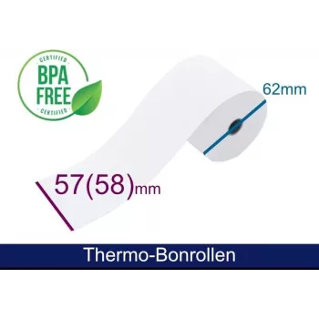 ARTDEV termorolka - 57x58x12 mm, 50 m, biela