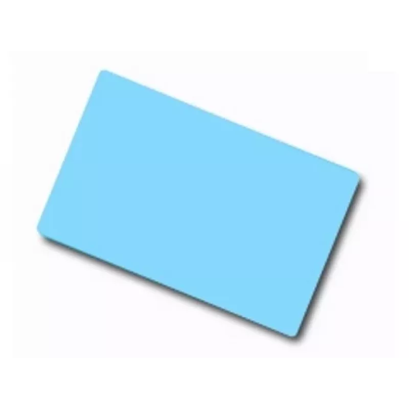 ARTDEV prázdna PVC karta – 86 x 54mm 30mil 0,76mm svetlomodrá