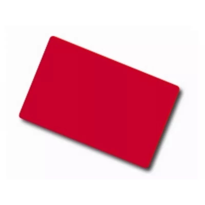 ARTDEV prázdna červená PVC karta - 30 mil 0,76 mm - CR80 - jednoduchá