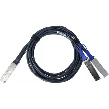 BlueLAN kompatibilný Mellanox MCP7H50-V01AR30 pasívny 200GBASE-CR4 QSFP56 na 2x100GBASE-CR2 QSFP56 Direct Attach breakout kábel, 2m, AWG26