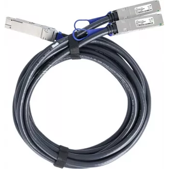 BlueLAN kompatibilný Mellanox MCP7H50-V002R26 pasívny 200GBASE-CR4 QSFP56 na 2x100GBASE-CR2 QSFP56 Direct Attach breakout kábel, 2m, AWG26
