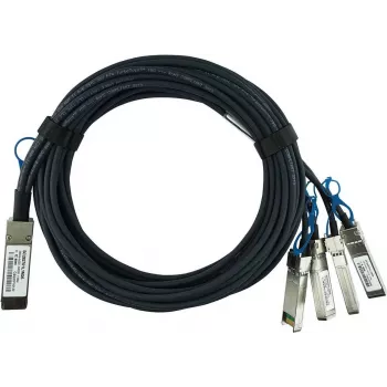 BlueOptics kompatibilný Broadcom QSFP28-4SFP28-DAC-1M BlueLAN pasívny 100GBASE-CR4 QSFP28 na 4x25GBASE-CR SFP28 Direct Attach Breakout kábel, 1 meter, AWG26