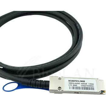 BlueOptics Q28-4S28-DAC-1M-QL-BL kompatibilný Qlogic QSFP28 na 4x SFP28 Direct Attach Breakout kábel, 1m, pasívny, 100GBASE-CR4/25GBASE-CR, AWG26