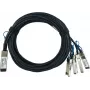 BlueOptics kompatibilný so Source Photonics QSFP28-4SFP28-DAC-2M BlueLAN pasívny 100GBASE-CR4 QSFP28 na 4x25GBASE-CR SFP28 Direct Attach Breakout kábel, 2 metre, AWG26