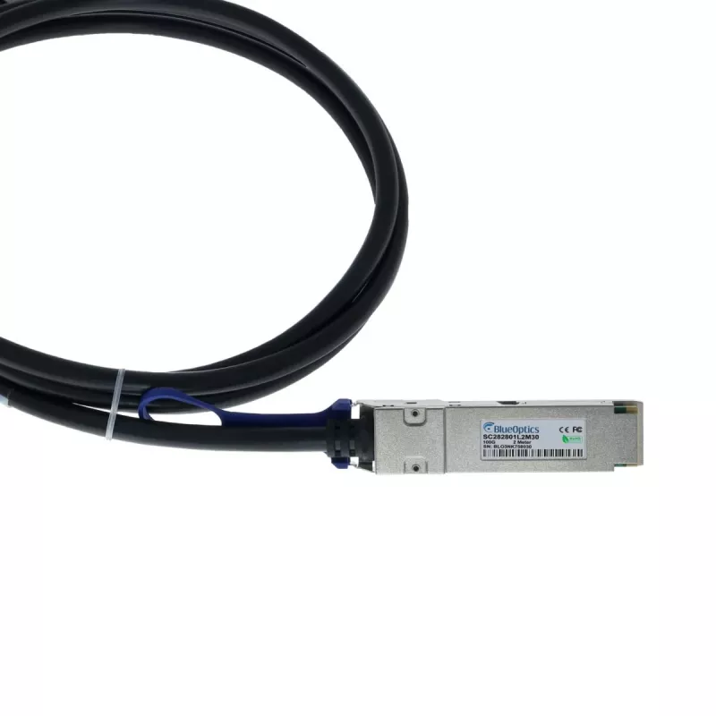 BlueOptics Ruckus kompatibilný 100G QSFP28 pasívny Direct Attach Copper kábel 3m (26 AWG) - BlueLAN DAC