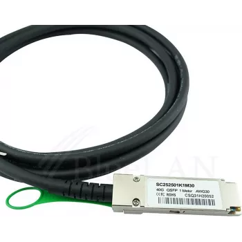BlueOptics Edge Core ET6402-DAC-0.5M Kompatibilný BlueLAN QSFP Direct Attach kábel, 40GBASE-CR4, 0,5 m, pasívna meď, 30 AWG