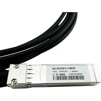 BlueLAN kompatibilný Lenovo A3RG 10GBASE-CR pasívny SFP+ na SFP+ Direct Attach kábel, 0,5 metra, AWG30 (A3RG-BL)