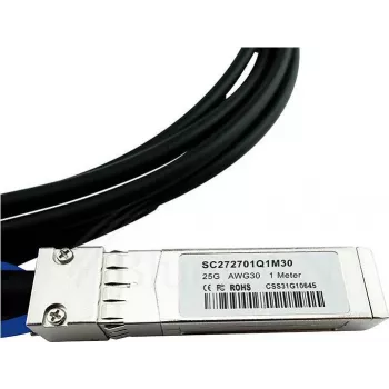 Kompatibilný MikroTik S+DA0002 BlueLAN 10GBASE-CR pasívny SFP+ na SFP+ Direct Attach kábel, 2 metre, AWG30 (S+DA0002-BL)