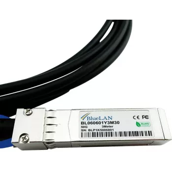 BlueLAN Mellanox MCP2M50-G01AE30 kompatibilný Direct Attach kábel (DAC) - pasívny 50 Gigabit twinaxiálny medený - SFP56 na SFP56 - 1 meter