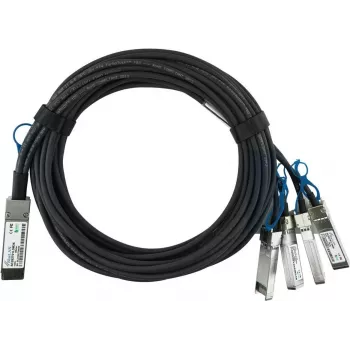 BlueOptics QNAP CAB-DAC1M-Q28B4 BlueLAN pasívny 100GBASE-CR4 QSFP28 na 4x25GBASE-CR SFP28 Direct Attach breakout kábel, 1 m, čierna