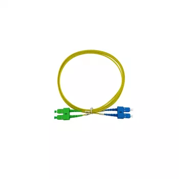 BlueOptics duplexné optické patch kábel SC/UPC na SC/APC singlemode 15 m modrá/zelená