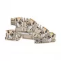 Weidmüller AITB 2.5 BB L-L-PE inštalačná radová svorka, PUSH IN, 3 potenciály, 2,5 mm², čierna