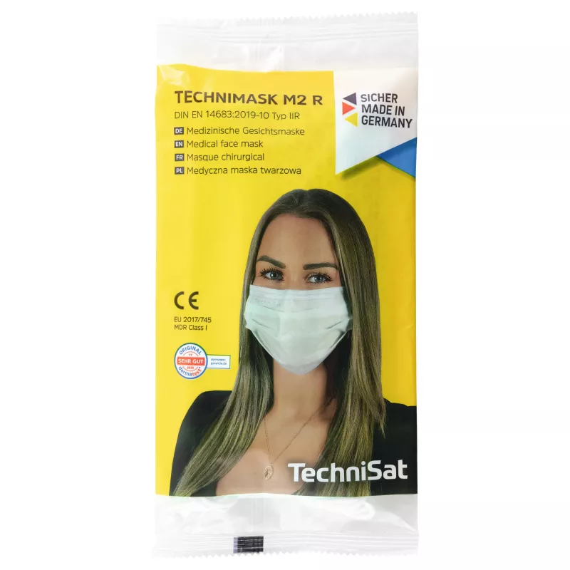 TECHNIMASK M2 R medicínska tvárová maska typ IIR, balenie 50 ks, modrá