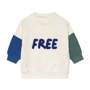 Lassig Organic Cotton mikina s kapucňou Little Gang Free Milky 2-4 roky