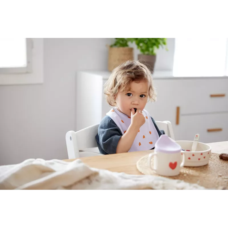 Lassig Happy Rascals Heart Lavender 5-dielna detská jedálenská súprava