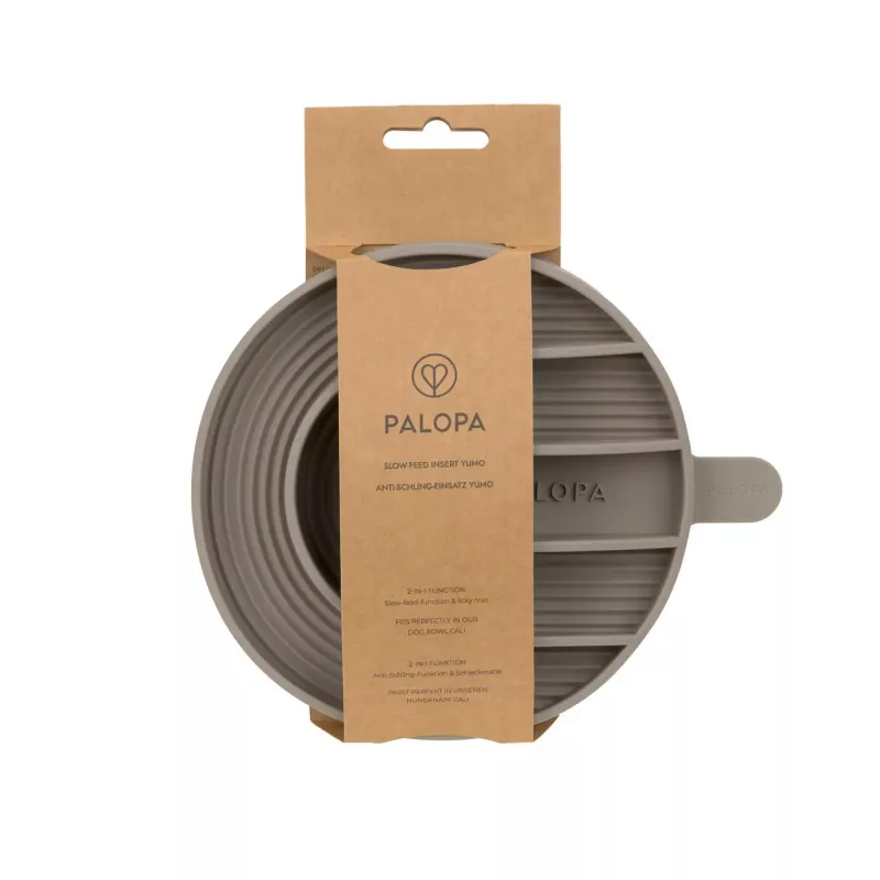 PALOPA Yumo vložka do misky pre psov proti rýchlemu jedeniu silikónová taupe