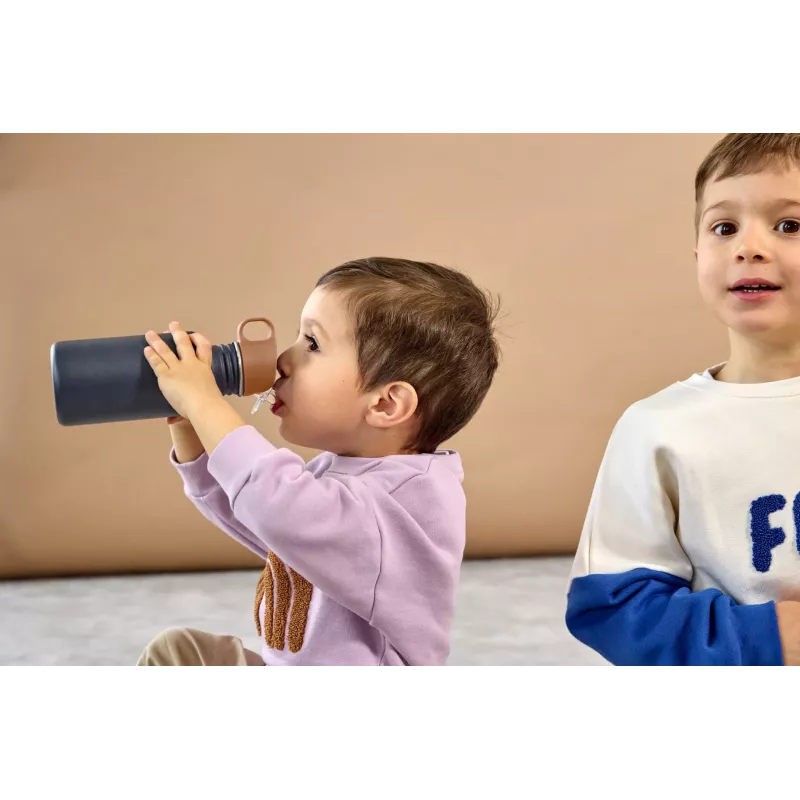 Lassig Little Gang Smile 500 ml fľaša na pitie Navy