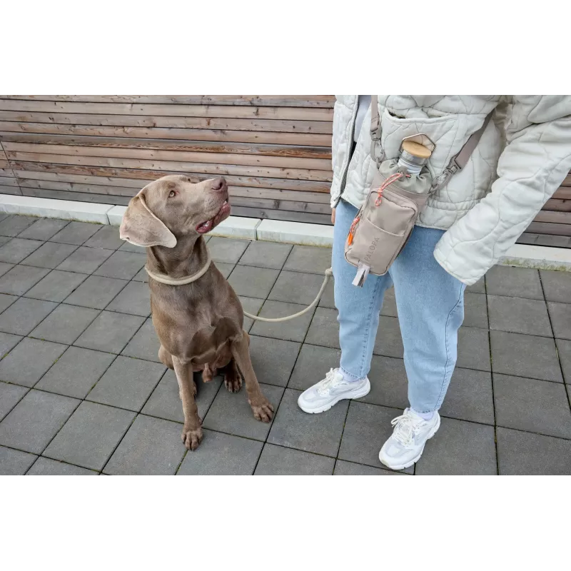 PALOPA 2 v 1 držiak na fľašu a vrecko na maškrty Boudi Taupe