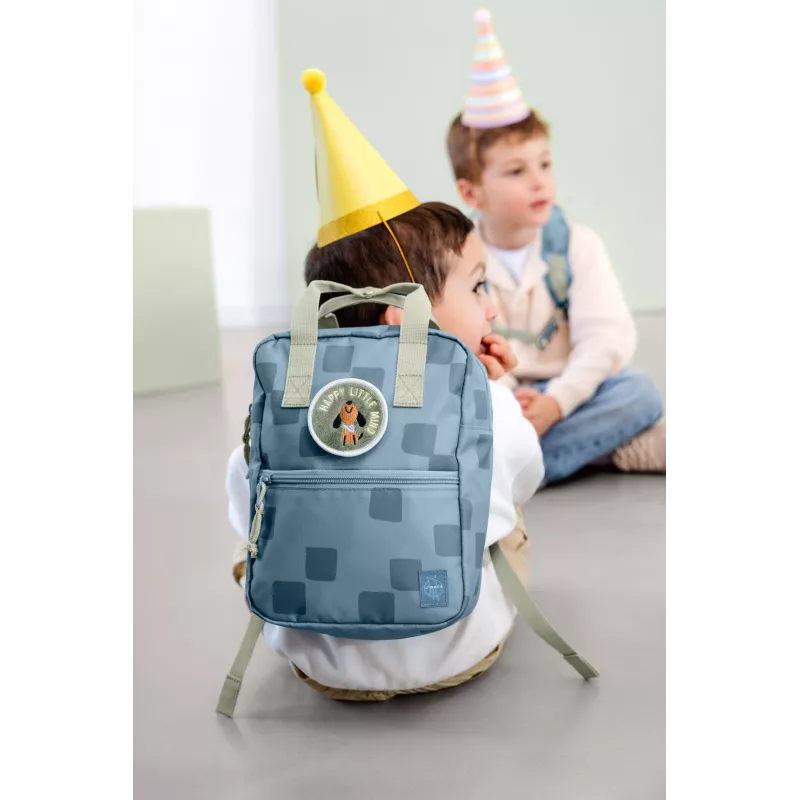 Lassig štvorcový mini batoh Pattern Party Blue
